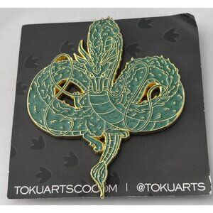 Shenron Dragon Ball Z Green Gold Dragon Enamel Pin By Tokuarts